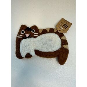 Felt Kitty Cat Leaf Coaster Mug Rug Home Decor Gift for Boho NEW FAST SHIP